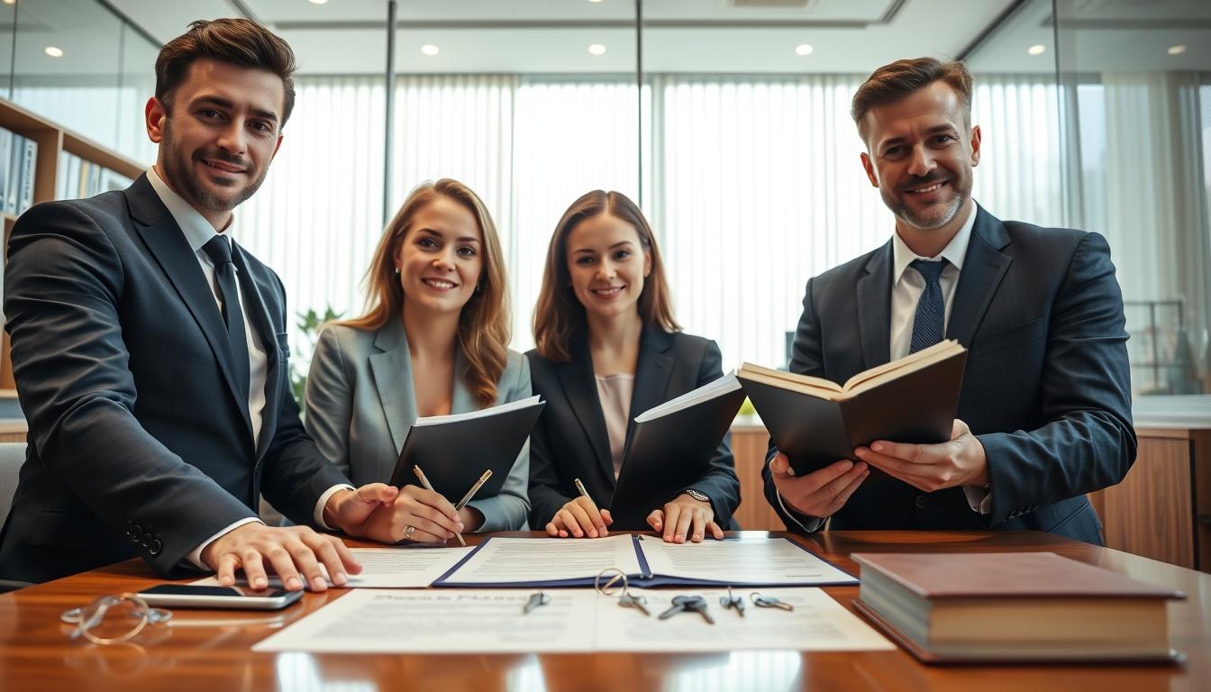 Senior legal team and family support
